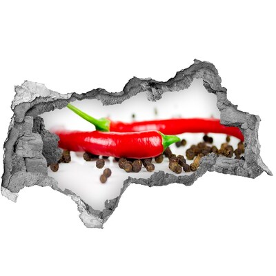 Sticker trou dans le mur Épices piquantes dans la cuisine