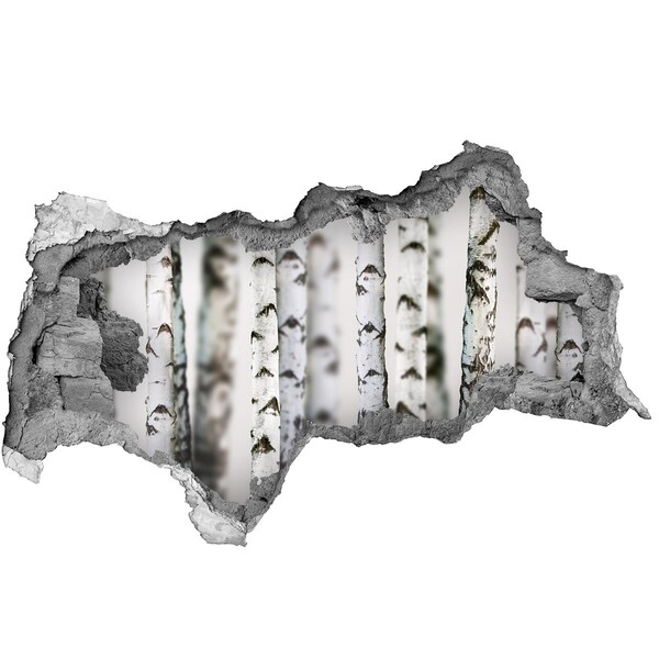 Autocollant mural trou Oasis forestière derrière le mur