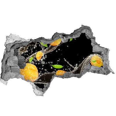 Autocollant à effet 3d trou Abricots et eau béton