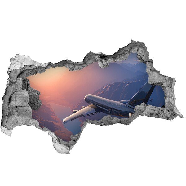 Sticker trou dans le mur Vol au-dessus des montagnes