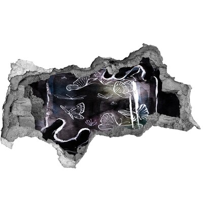 Autocollant à effet 3d trou Des papillons dans un espace magique