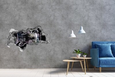 Autocollant à effet 3d trou Des papillons dans un espace magique