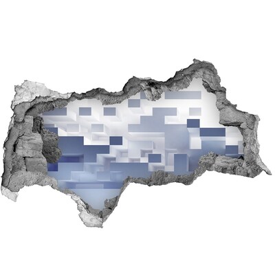 Autocollant à effet 3d trou Espace abstrait dans des tons bleus