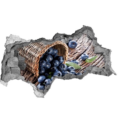 Autocollant mural trou Baies dans un panier