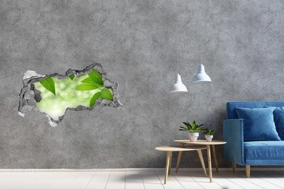 Autocollant mural trou Une oasis de verdure en béton