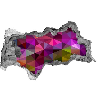 Sticker trou dans le mur Vitrail coloré dans le trou du mur