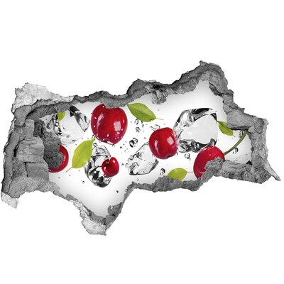 Autocollant mural trou Fruits dans la glace