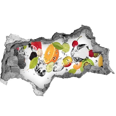 Sticker trou dans le mur Cocktail de fruits dans une cascade