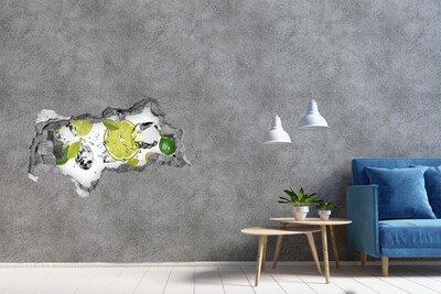 Sticker trou dans le mur Un cocktail rafraîchissant au citron vert