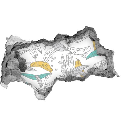 Autocollant mural trou Une oasis tropicale au milieu du béton