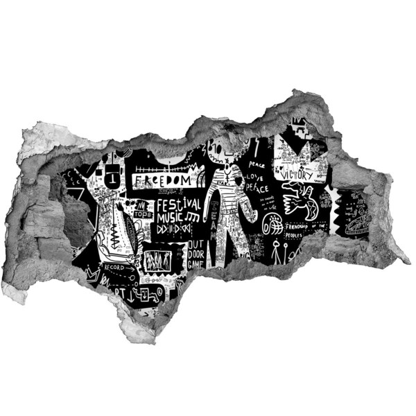 Autocollant mural trou Une expression artistique de la liberté