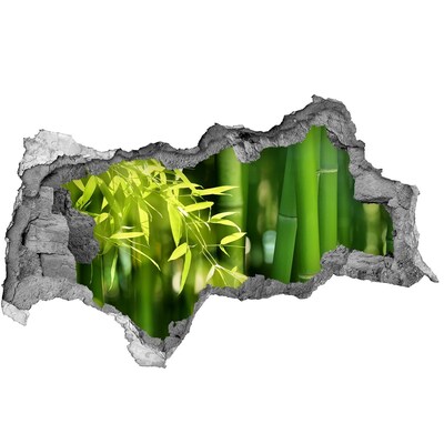 Autocollant à effet 3d trou Forêt de bambous verts