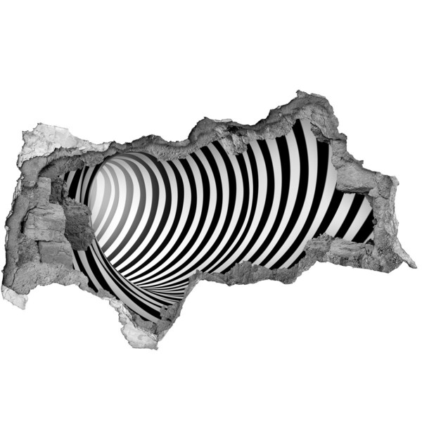 Autocollant mural trou L'illusion d'un tunnel tournant