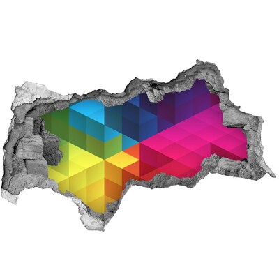 Autocollant mural trou Illusion colorée de l'espace