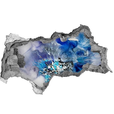 Autocollant mural trou Le monde sous-marin dans le trou