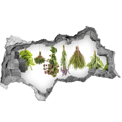 Sticker trou dans le mur Coin herbes aromatiques dans la cuisine