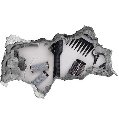 Sticker trou dans le mur Accessoires de coiffure dans un trou dans le mur