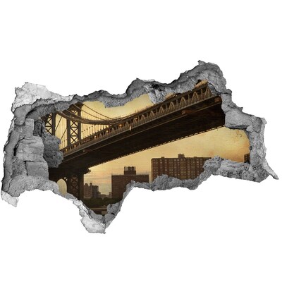 Sticker trou dans le mur Pont de New York