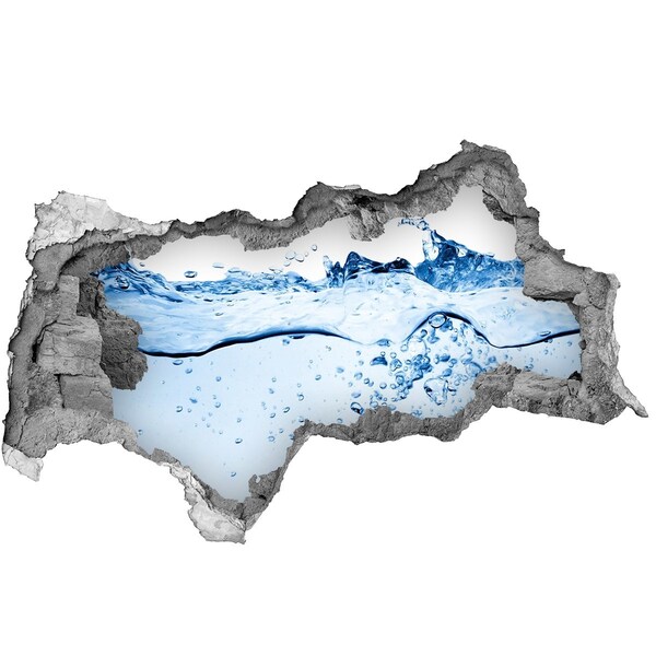 Sticker mural effet trou 3d monde sous-marin