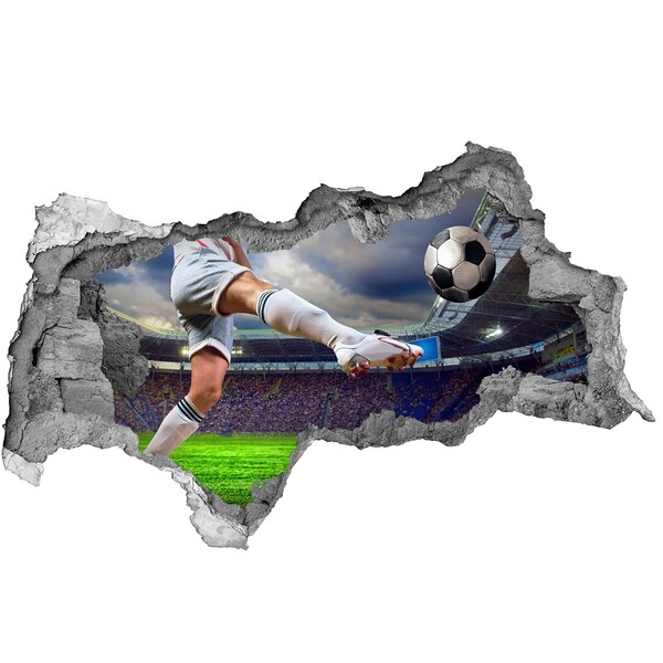 Autocollant mural trou Action footballistique dans une ambiance de stade