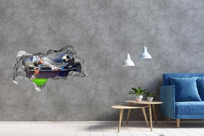 Autocollant mural trou Action footballistique dans une ambiance de stade