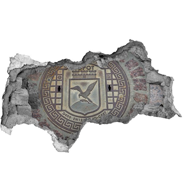 Autocollant à effet 3d trou Sopot – Couvercle d'égout municipal