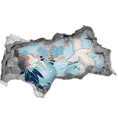 Sticker mural effet trou 3d Le monde sous-marin des coraux