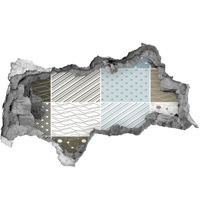 Sticker mural effet trou 3d Motifs sur le mur