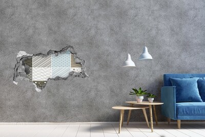 Sticker mural effet trou 3d Motifs sur le mur