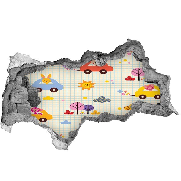 Sticker trou dans le mur Un monde d'enfants plein de joie