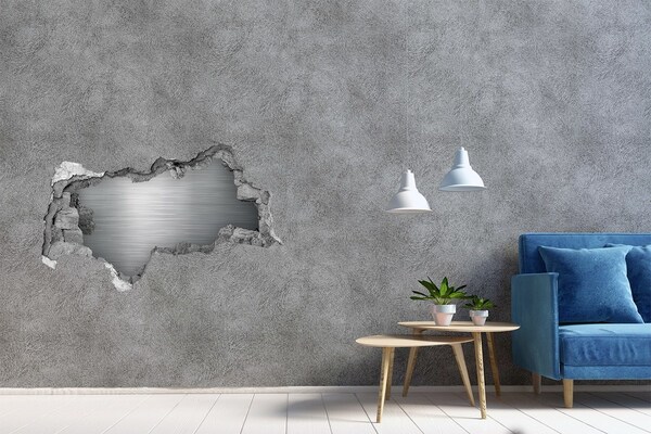 Autocollant à effet 3d trou Le mur volé
