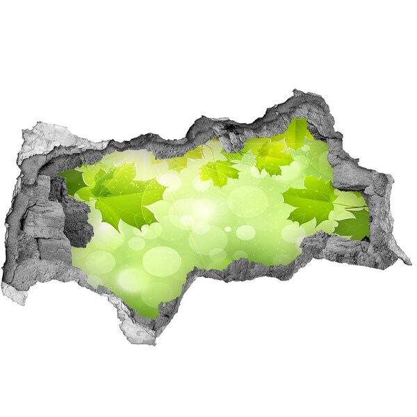 Autocollant mural trou Une oasis de verdure au milieu des feuilles