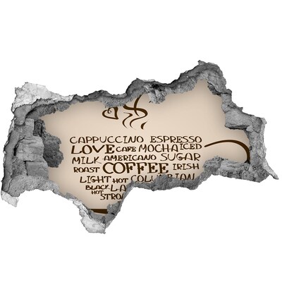 Autocollant mural trou Oasis de café