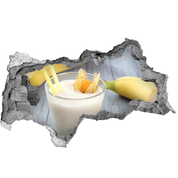 Autocollant à effet 3d trou Cocktail de bananes béton