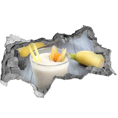 Autocollant à effet 3d trou Cocktail de bananes béton