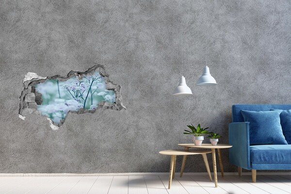 Sticker mural effet trou 3d Greater Yarmouth béton
