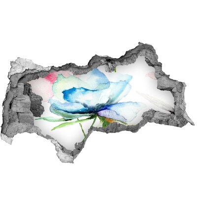 Autocollant à effet 3d trou Un rêve floral en béton