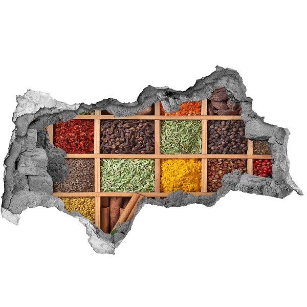 Sticker trou dans le mur Une cuisine pleine d'épices