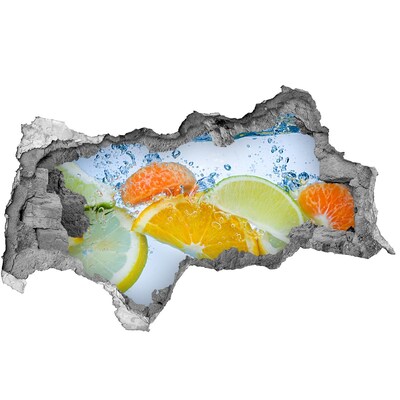 Autocollant à effet 3d trou Agrumes sous l'eau béton