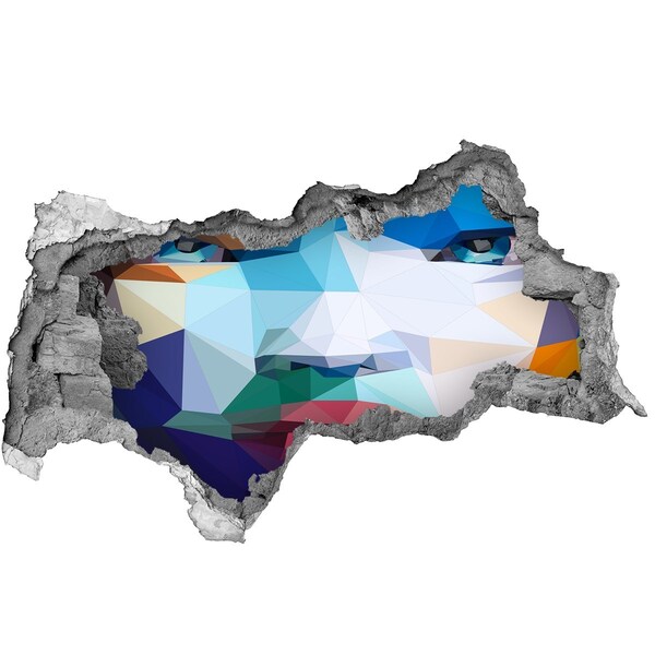 Autocollant mural trou Un paysage aux couleurs de la géométrie