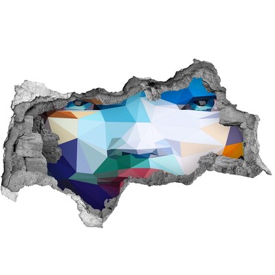 Autocollant mural trou Un paysage aux couleurs de la géométrie