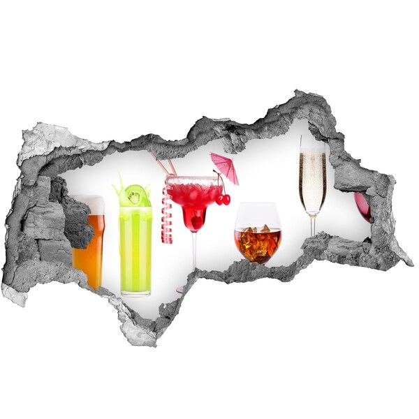 Sticker trou dans le mur bar de plage