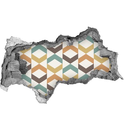 Autocollant à effet 3d trou Motifs géométriques sur le mur