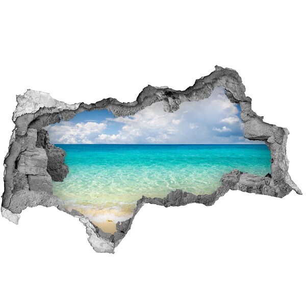 Sticker trou dans le mur Plage paradisiaque béton