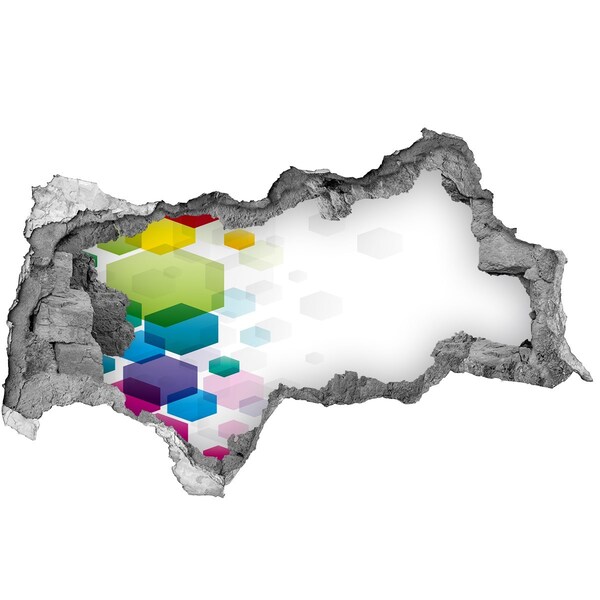 Sticker trou dans le mur Abstraction moderne en béton