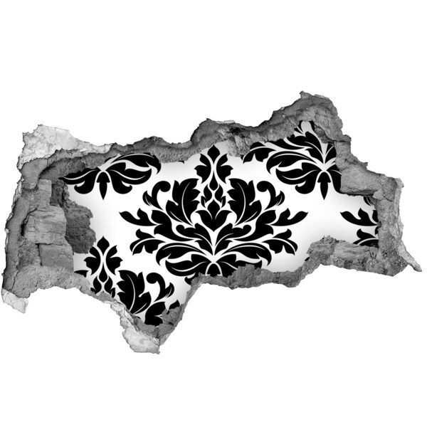 Autocollant mural trou Motif de style baroque