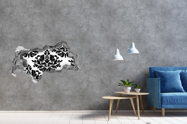Autocollant mural trou Motif de style baroque