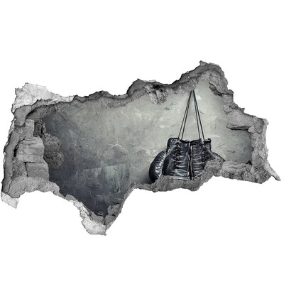 Autocollant mural trou Gants de boxe au bord du ring