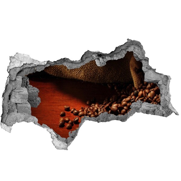 Autocollant mural trou Du café dans un mur en ruine