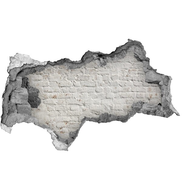 Autocollant à effet 3d trou Mur de briques endommagé